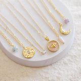 006 ($42) Indi dainty oval opal necklace