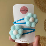 000($10) Forget BKnot - Flower Snap Hair Clips