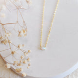 006 ($42) Indi dainty oval opal necklace
