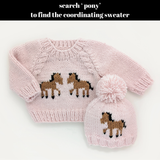 039 ($40) Pony Beanie Hat Blush - 6-24M