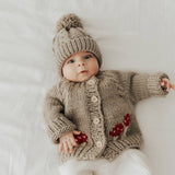 039 ($68) Mushroom Pebble Cardigan Sweater Baby & Toddler