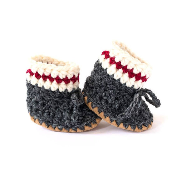 000 ($55-$58) Huddy Buddies - Wool Booties - Dark Lumberjack