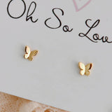 ($22) Selah Tiny Butterfly Stud Earrings