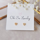 006 ($45) Little diamond heart stud earrings