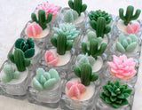 Cactus & Succulent Tealight Candles | Soy Wax Blend