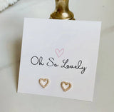 ($50) Jane Heart Studs