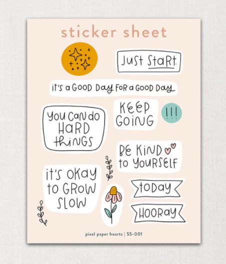 021 ($10) Sticker Sheet - Various Sayings
