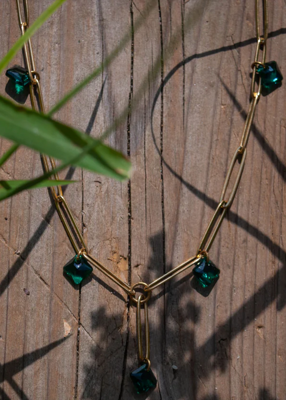 110 ($108) Necklace - Emerald