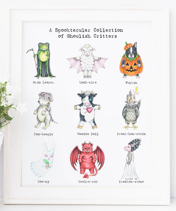 205 ($18) Print - Spooktacular Critters
