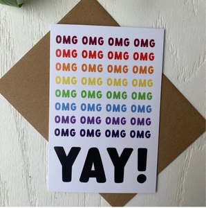 201 ($6) Card - OMG Yay! Rainbow