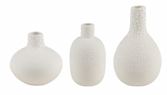 083 ($35) Pearl Vase Mini - Set of 3