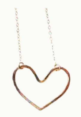 080 ($92) Heart Necklace - Large Gold