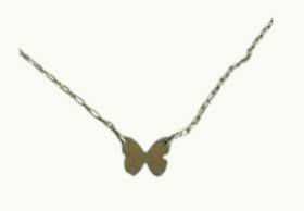 080 ($88) Metamorphosis Butterfly Necklace Silver