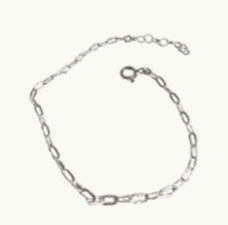 080 ($74) Textured Oval Bracelet - Silver