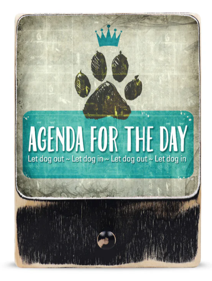 221 ($45) Agenda for the Day - Dog leash hanger