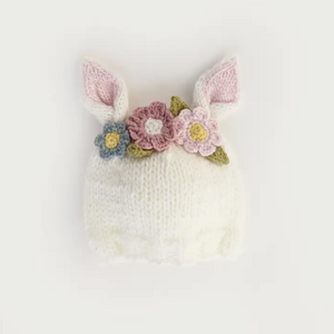 039 ($40) Beanie Hat - Flower Bunny