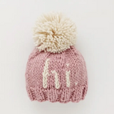 039 ($40) Beanie Hat - 'Hi.' with Pom Pom