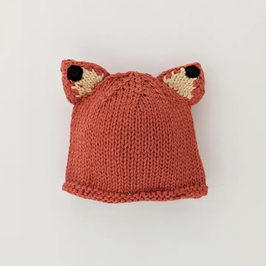 039 ($32) Beanie Hat - Newborn - Fox