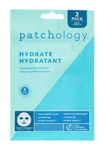 057 ($16) Patchology FlashMasque® 5 Minute Sheet Mask - Hydrate 2 Pack