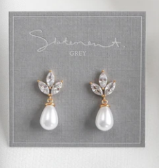 011 ($44) Statement Grey - Earrings - Aria Pearl