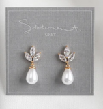 011 ($44) Statement Grey - Earrings - Aria Pearl
