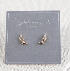 011 ($37) Statement Grey - Earrings - Birch