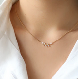 011 ($42) Statement Grey - Necklace - Leaf Branch