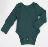 000 ($28) Earthy - Long Sleeve Baby Bodysuits - Solids