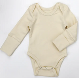 000 ($28) Earthy - Long Sleeve Baby Bodysuits - Solids