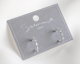 011 ($44) Statement Grey - Earrings - Meri Hoop