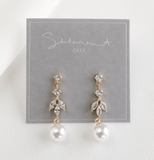011 ($50) Statement Grey - Earrings - Mariella Crystal Pearl