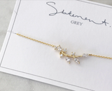 011 ($34) Statement Grey - Bracelet- Leaf Branch