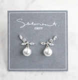011 ($44) Statement Grey - Earrings - Laverna