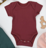 000 ($28) Earthy - Short Sleeve Baby Bodysuits - Solids