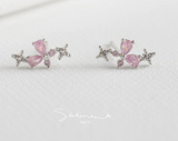 011 ($42) Statement Grey - Earrings - Rosie Pink Butterfly