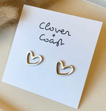 000 ($15-$18) Clover & Coast - Micro/Hallow - Heart Studs