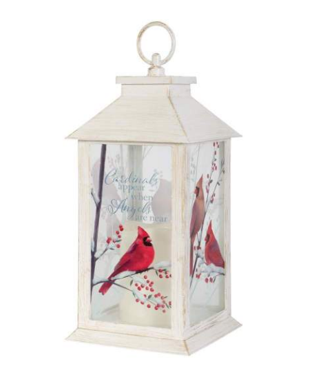 022 ($45) Lantern - White Cardinals Appear