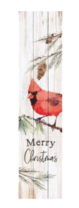 022 ($74) Merry Christmas with Cardinal - Porch Leaner