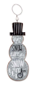 022 ($15) Ornament Snowman - Let it Snow