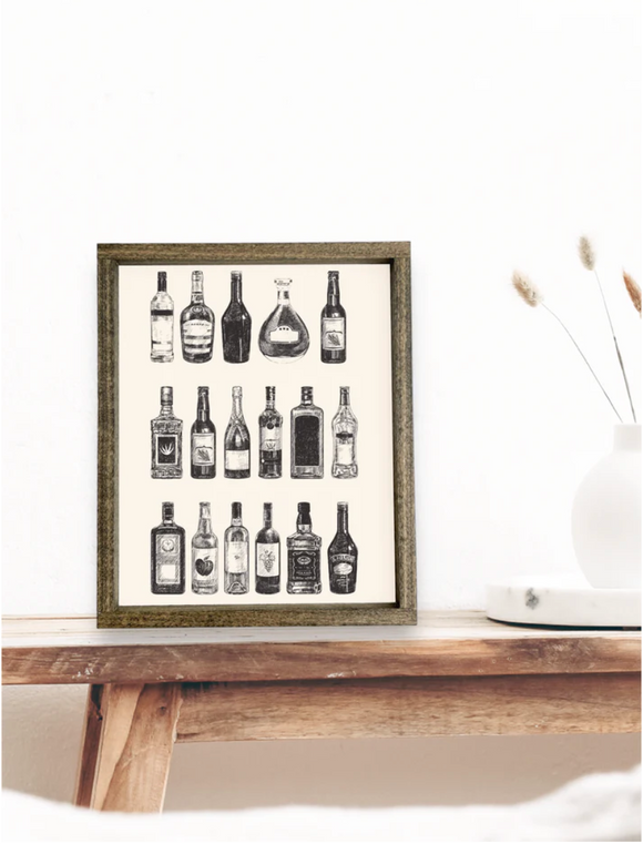 074 ($40) Sign - Vintage Bottles