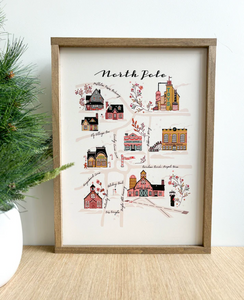 074 ($40) Sign - North Pole Map