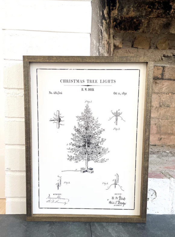 074 ($42) Sign - Christmas Patent - Tree