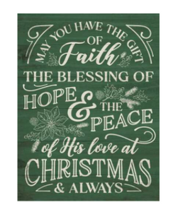 022 ($58) Block Wall Decor - Faith Hope