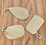 054 ($11) Eco Beige - Natural Loofah Scrub Set