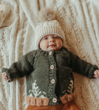 039 ($68) Forest Loden Cardigan Sweater Baby & Toddler