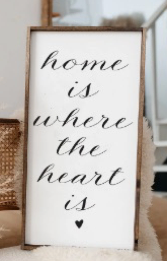 013 ($74) Hoekstra Decor Signs - Home is where the heart is