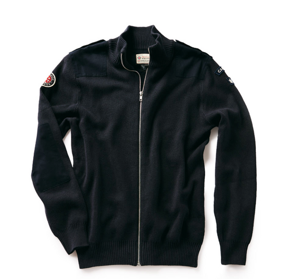 085 ($120) Canada Field Patch Cardigan - Navy