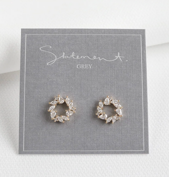 011 ($57) Statement Grey - Earrings - Gemma