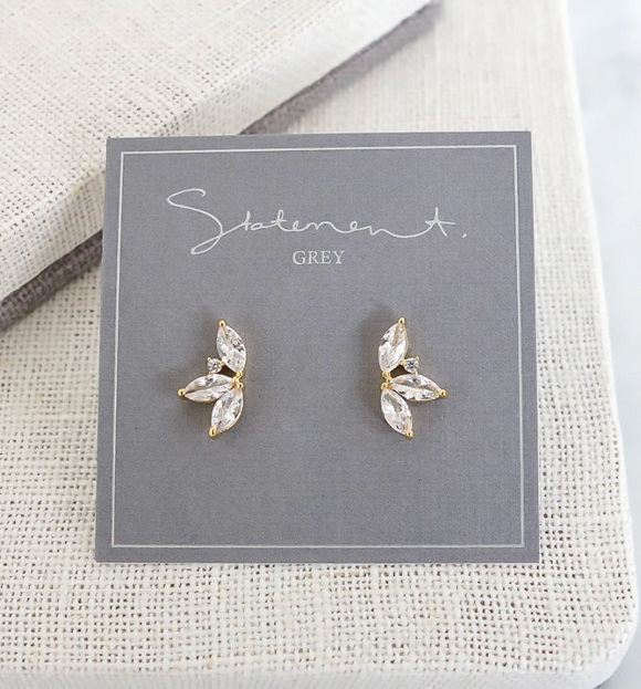 011 ($44) Statement Grey - Earrings - Delle