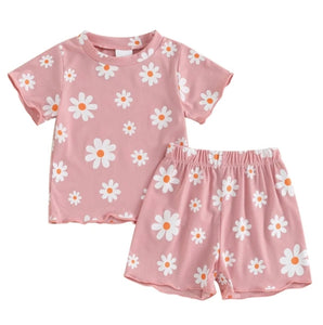 233 ($35) Pink Ribbed Flower Set